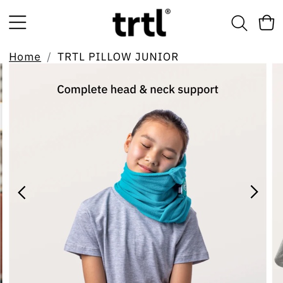 Trtl Kids Travel Pillow - Blue - Picture 2 of 4